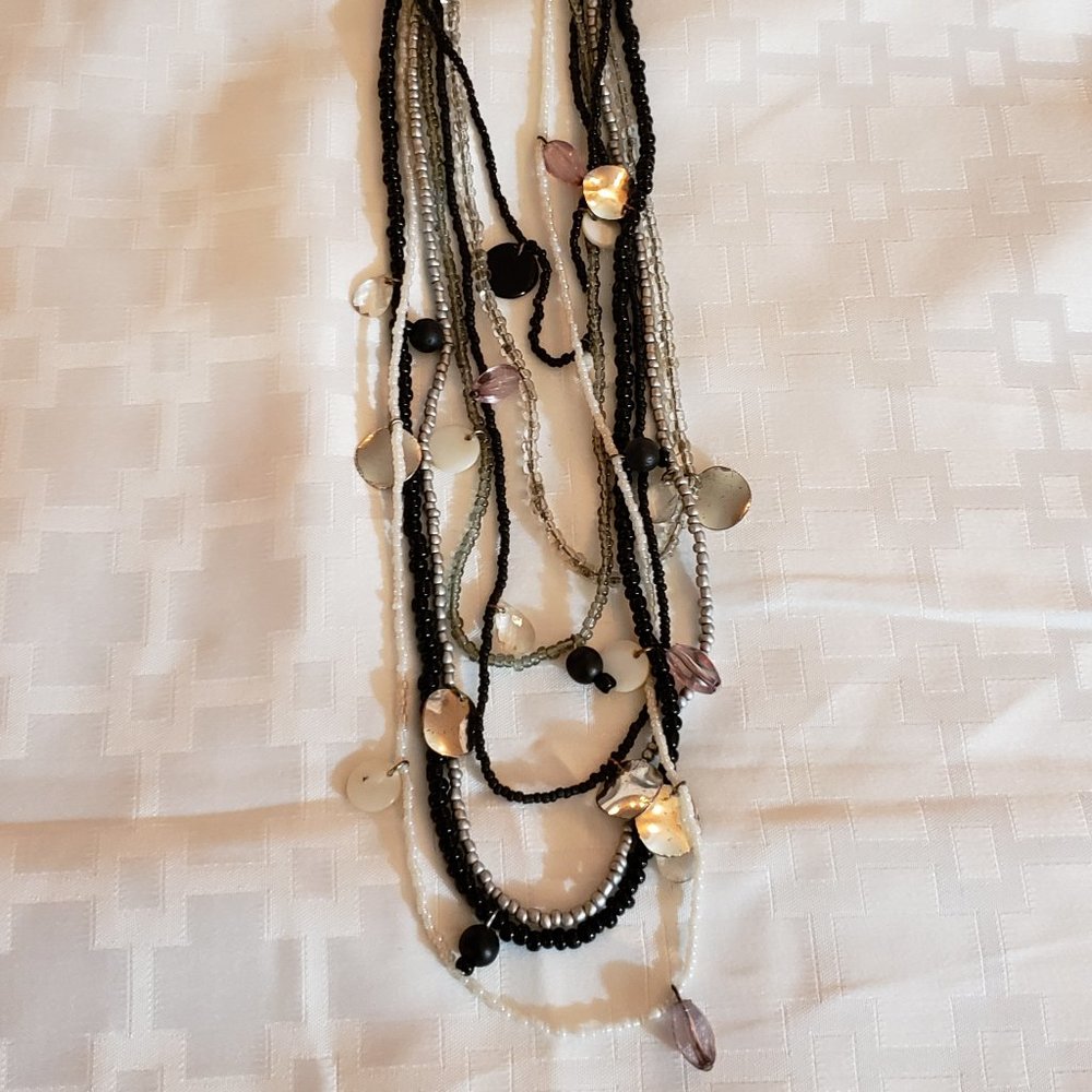 (SOLD) Boho & hippie beaded necklace